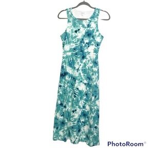 Gilli tie dye sleeveless splatter print midi dress size S NWT